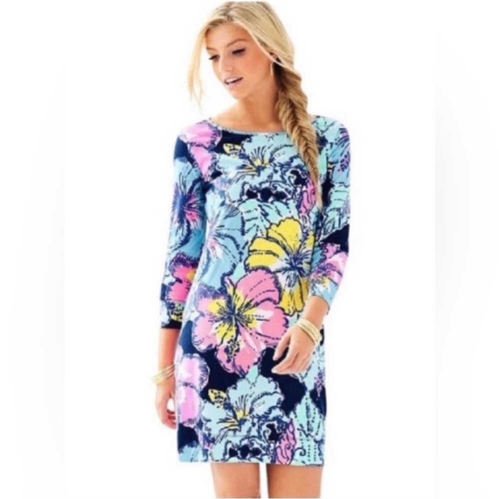 Lilly Pulitzer Marlowe T Shirt Dress Hibiscus Size Medium